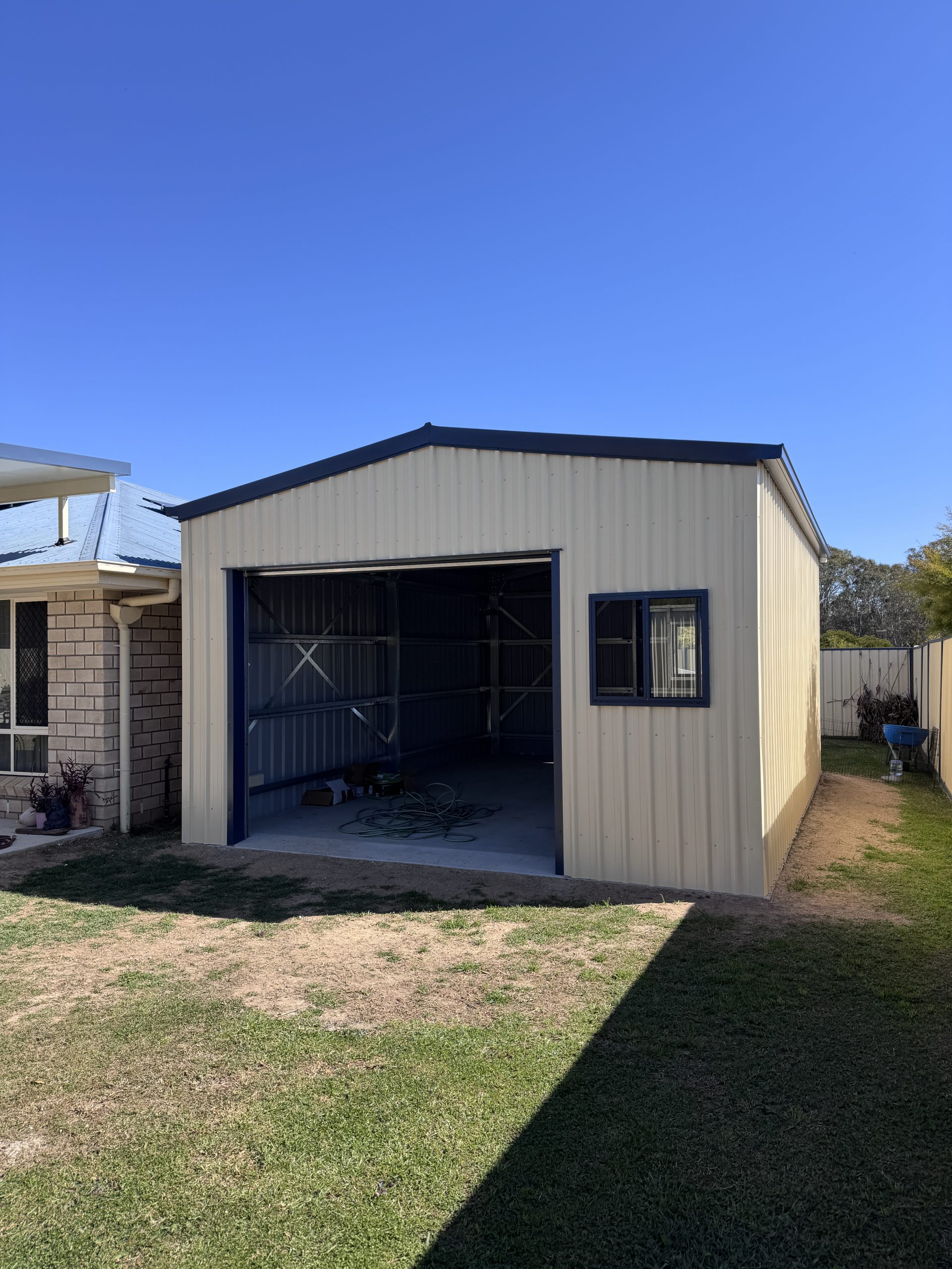 Completed COLORBOND steel shed Crows Nest