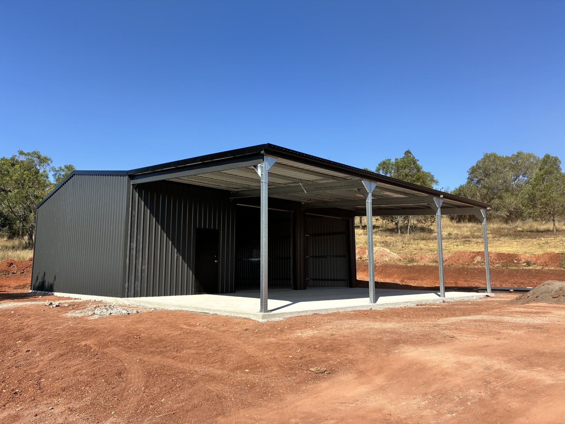 Custom workshop shed Toowoomba with power and insulation